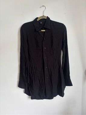 Y’s drapey cotton button down
